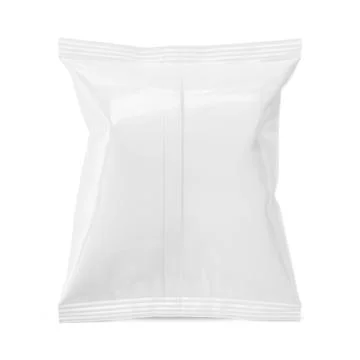 A Blank White Small Snack Pack - Back View Isolated on a white background Stock Illustration