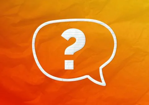Blank white speech bubble isolated on orange background. 스톡 일러스트
