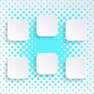 Blank white square buttons Illustration