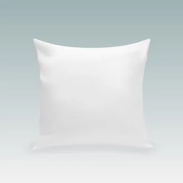 Blank White Square Pillow Stock Illustration