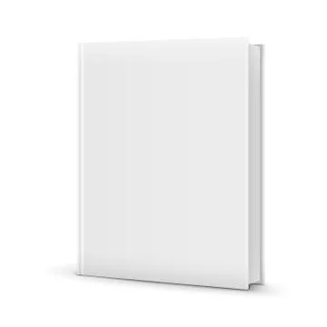 Blank White Standing Book Template. Stock Illustration