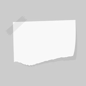 Blank White Sticky paper Note isolate on gray background, flat vector design  Stock-Illustration