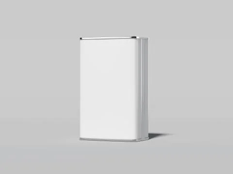 Blank white tin can. 3d rendering Stock Illustration