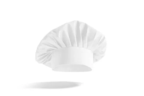 Blank white toque chef hat mockup, no gravity イラスト素材