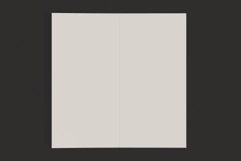 Blank white two fold brochure mockup on black background Stock Illustration