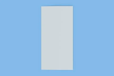 Blank white two fold brochure mockup on blue background Stock-Illustration
