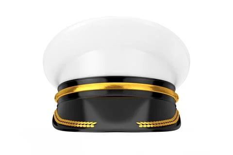 Blank White Uniform Hat or Cap Mockup. 3d Rendering Illustrazione stock