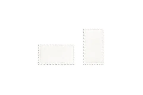 Blank white vertical and horizontal rectangular postage stamp mock up Stock Illustration