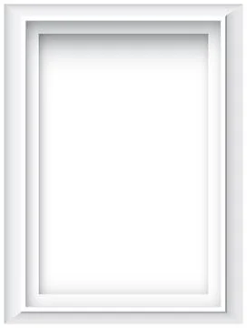 Blank white vertical frame background graphic illustration. Blank picture f.. Stock Illustration