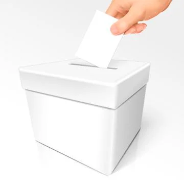 Blank white vote box Stock Illustration