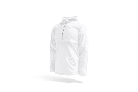 Blank white windbreaker mock up, side view Stock Illustration