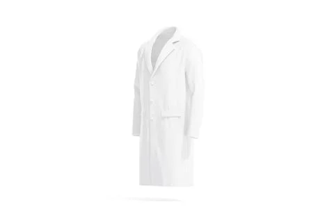 Blank white wool coat mock up, side view Stock Illustration