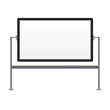 Blank whiteboard - Flat style Illustrazione stock