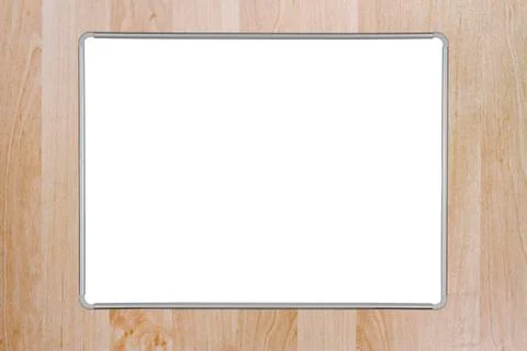 Blank whiteboard Foto stock