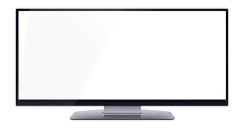Blank wide computer screen with copy space Illustrazione stock