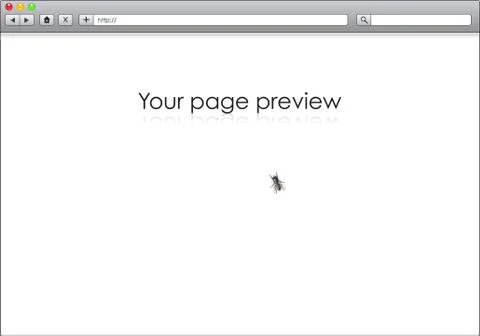 Blank window of internet browser with fly Stock Illustration