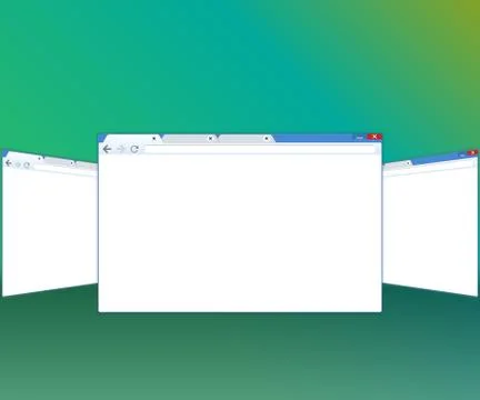 Blank window of internet browser Stock Illustration