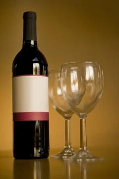 Blank wine bottle Stock Photos