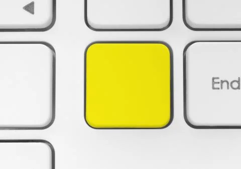 Blank yellow button. Stock Photos