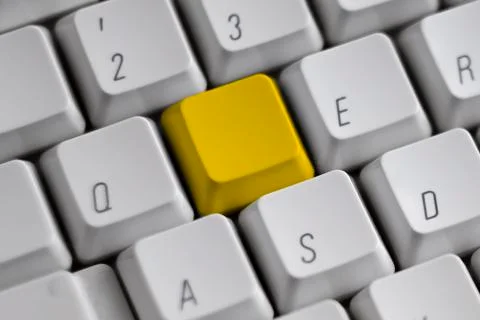 Blank yellow key Stock Photos