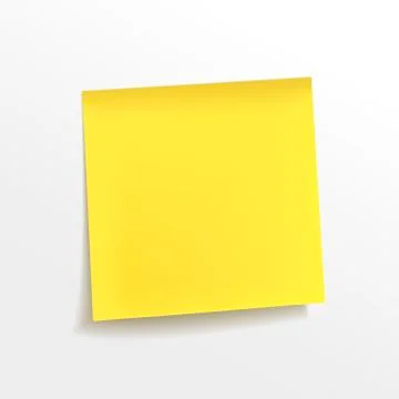 Blank yellow note paper Stock Illustration