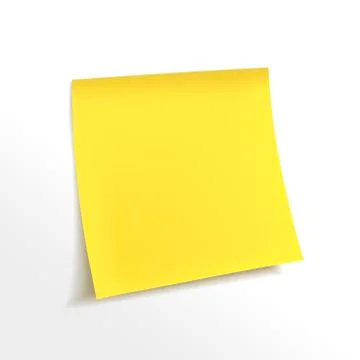 Blank yellow note paper Stock Illustration