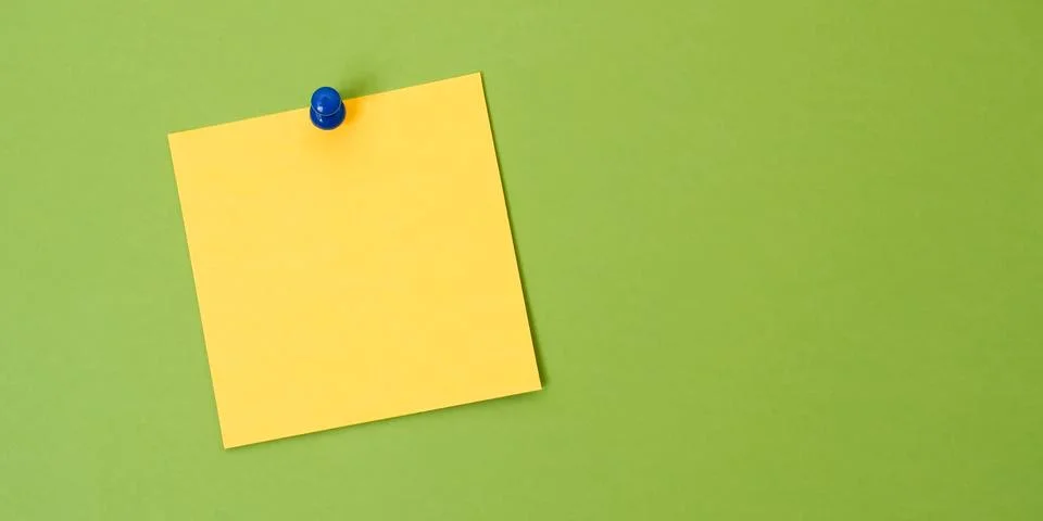 Blank Yellow Note Square Stock Photos