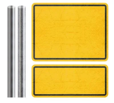 Blank Yellow Sign Stock Photos