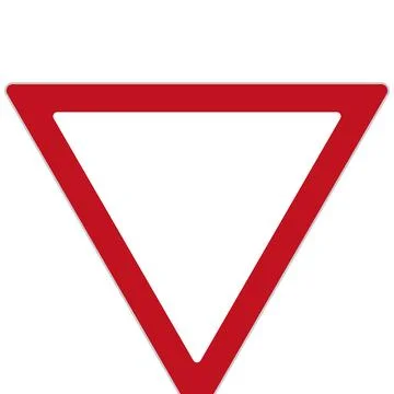 Blank yield triangle road sign, empty Stock Illustration