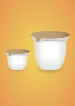 Blank Yogurt Cup Stockillustratie