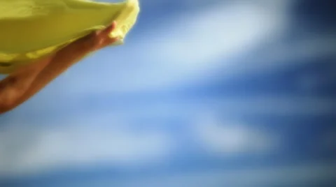 Blanket in air Stock Footage 1007655