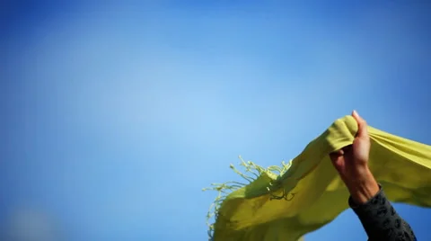 Blanket in air Stock Footage 1007675