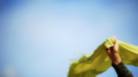 Blanket in air Stock Footage 1007686