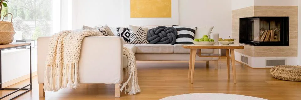 Blanket on the couch Stock-Fotos