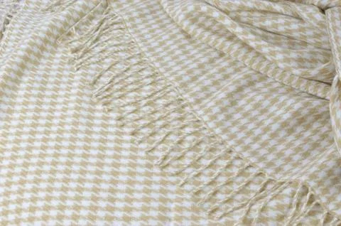 Blanket with Hounds Tooth Pattern Stock Photos