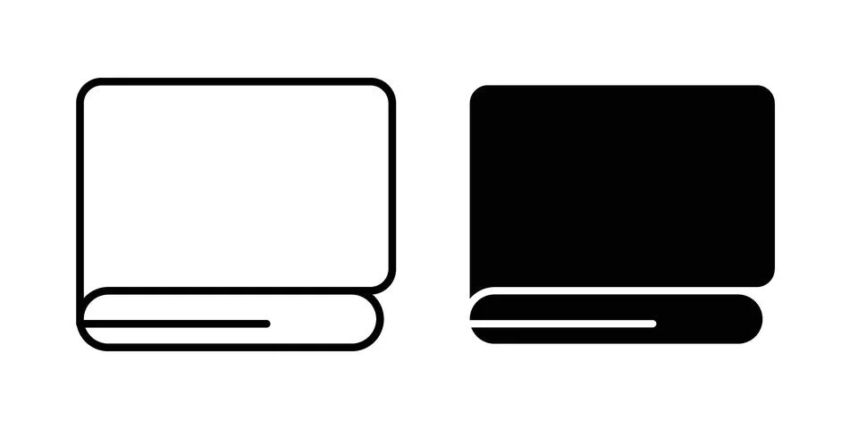 Blanket icon linear versions pack on white background 스톡 일러스트