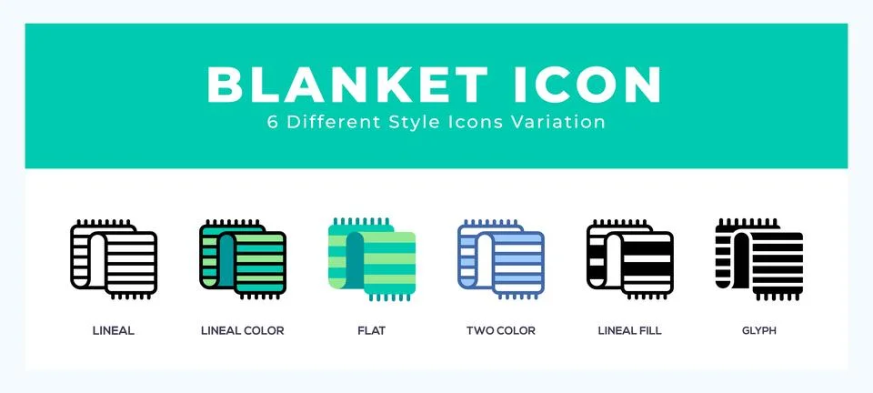 Blanket icon set. Design elements for logo 스톡 일러스트