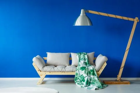 Blanket with leaves pattern Stock Photos