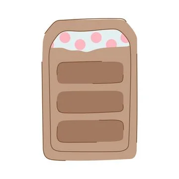 Blanket sleeping bag cartoon vector illustration Stock Illustration