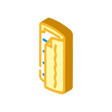 Blanket sleeping bag isometric icon vector illustration Stockillustratie