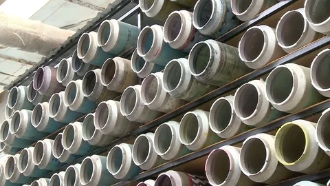 Blanks for printing on textile. Textile industry. Stock Footage 81235295
