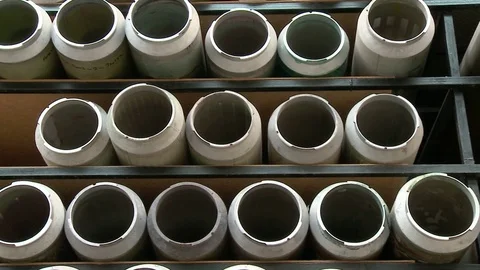 Blanks for printing on textile. Textile industry. Stock Footage 81236148