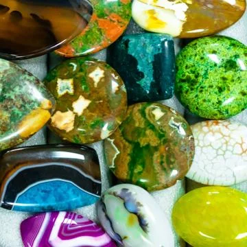 Blanks stones for making pendants or brooches Stock Photos