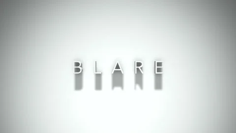 Blare 3D title animation with shadows on a white background Stock Footage 297799250
