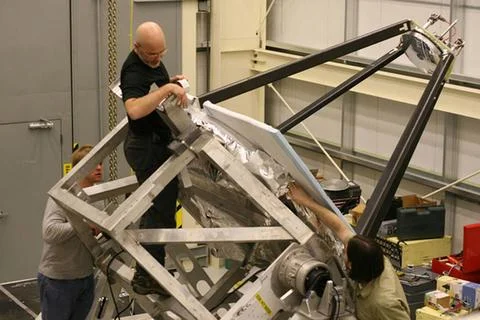  BLAST! (2008) - filmstill Mark Devlin, PhD. works on BLAST telescope BLAS... Stock Photos
