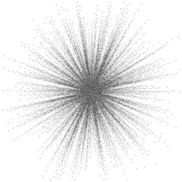 Blast Action Background Vector. Dynamic Particles. Halftone Background. Dotted Stock Illustration