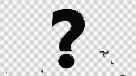 Blast Black and White Question Mark Isolated on alpha background Stock Footage 237598210