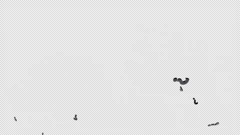 Blast Black Question Mark Isolated on alpha background Stock Footage 237597991