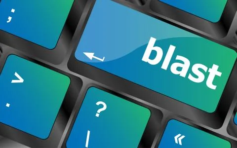 Blast button on computer pc keyboard key Stock Illustration