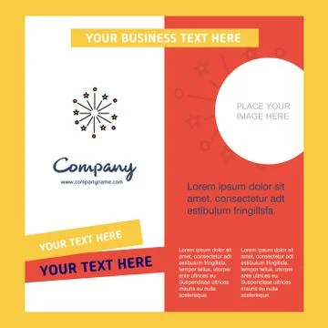 Blast Company Brochure Template. Vector Busienss Template Stock Illustration